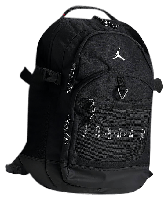Jordan ブラック バックパック Jordan Jam Blacktop Mens Backpack Black White LM9047-023