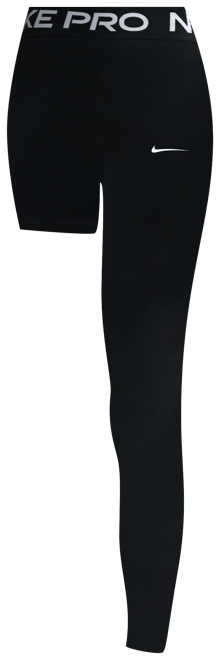 Nike Pro Big Kids' (Girls') Mid-Rise Single-Leg Leggings