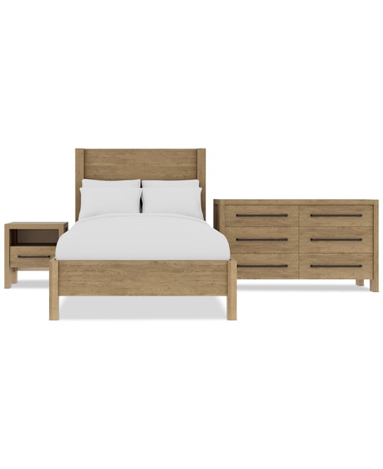 Davie 3-Pc. Full Set (Panel Bed, Dresser & 1-Drawer Nightstand)