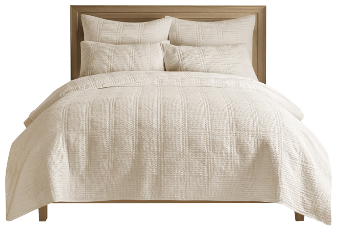 Cloud Waffle Textured 3-Pc. Quilt Set, King/California King