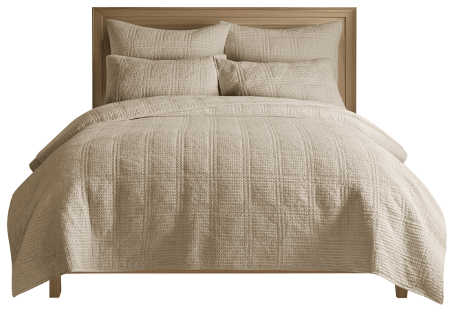 Cloud Waffle Textured 3-Pc. Quilt Set, King/California King