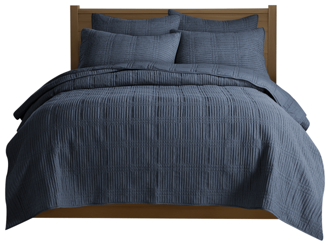 Cloud Waffle Textured 3-Pc. Quilt Set, King/California King