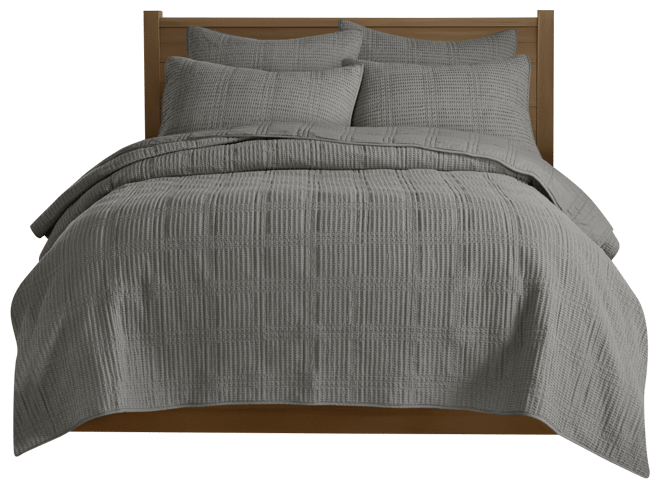 Cloud Waffle Textured 3-Pc. Quilt Set, King/California King