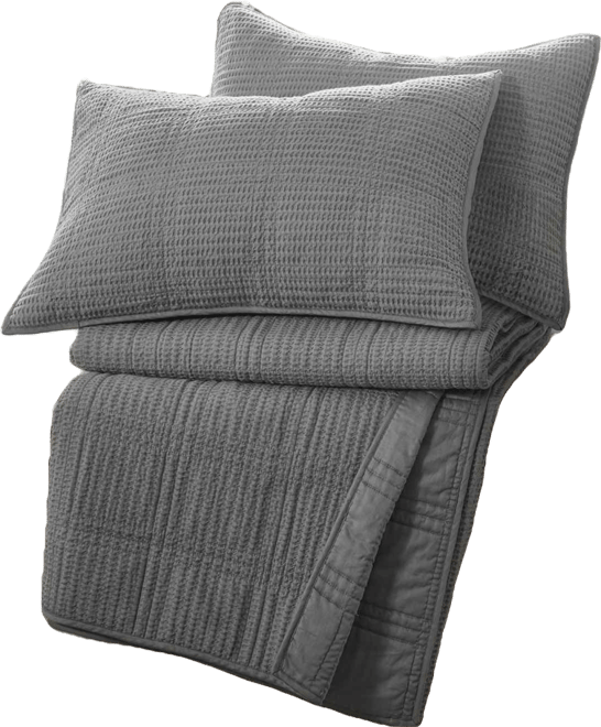 Cloud Waffle Textured 3-Pc. Quilt Set, Full/Queen