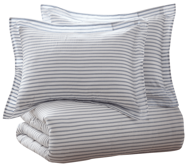 Tobago Stripe Reversible 3-Pc. Duvet Cover Set, Queen