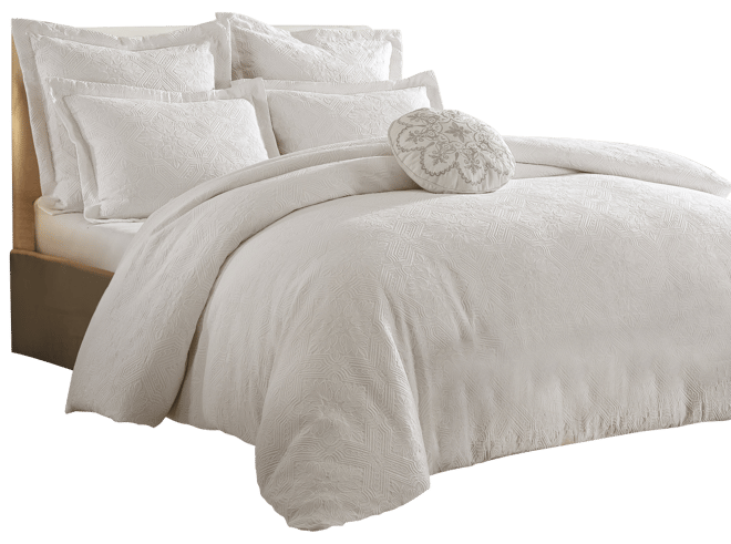 Matalasse Stitching 3-Pc. Duvet Cover Set, Queen