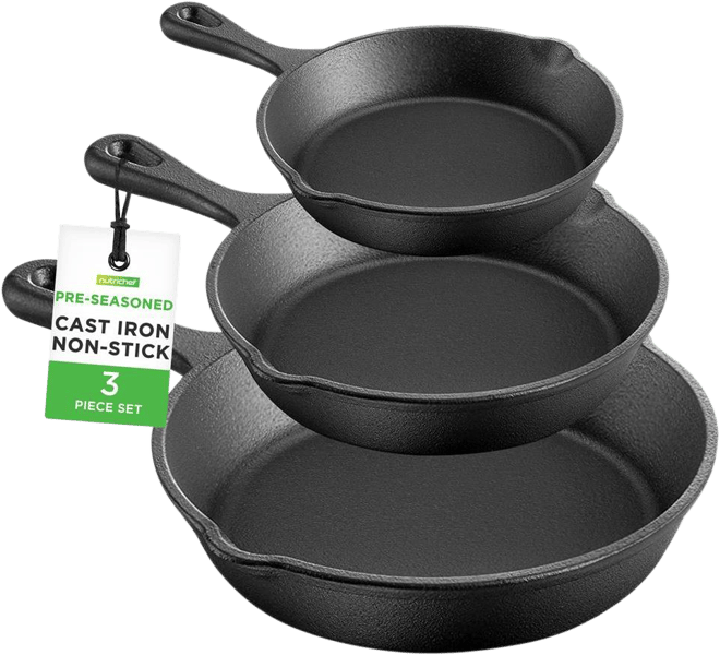 Cast Iron Skillet Pan Set