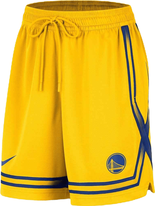 Women's Gold Golden State Warriors Courtside Fly Crossover Performance Shorts