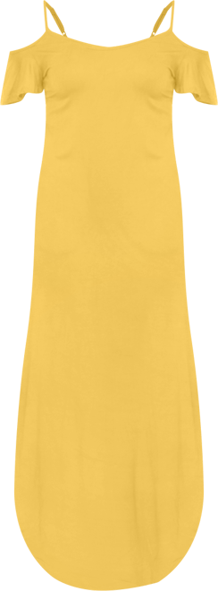 Women's Cold Shoulder Full Length Maxi Dress