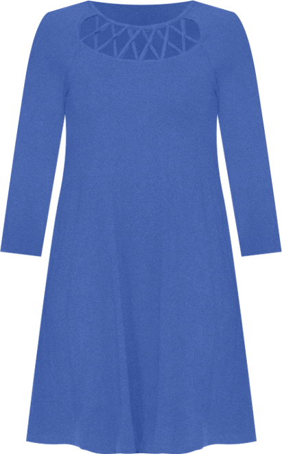 Women's Criss Cross Neckline A-line Dress