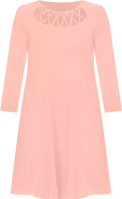 Women's Criss Cross Neckline A-line Dress