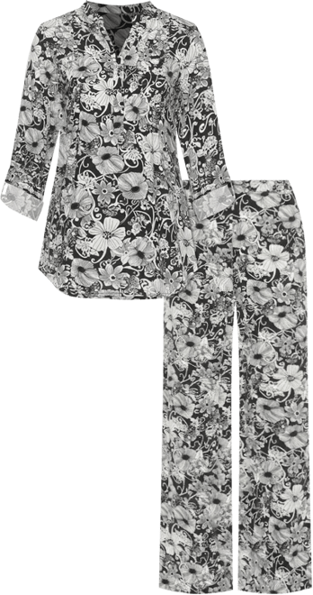 Women's 2-Piece Floral Print Tunic Top and Pants Set
