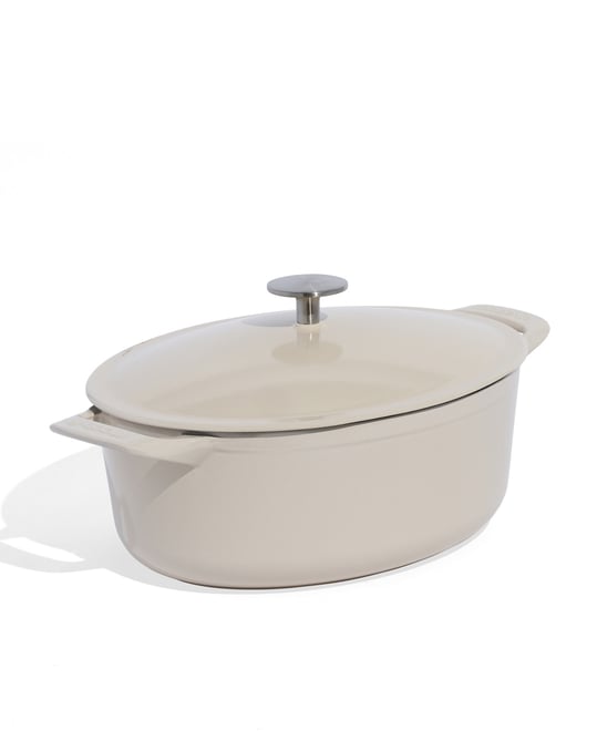 Enameled Cast Iron 7.5-Quarts Oval Dutch Oven with Lid