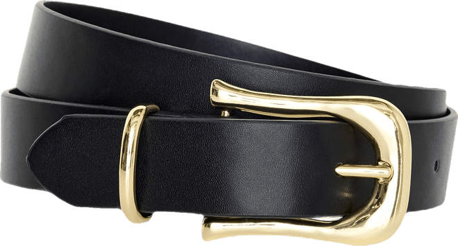 Women's Classic Saddle Buckle Faux-Leather Belt