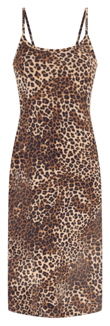 Women's Printed Dty Slip Midi Dress