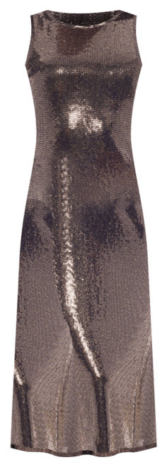 Women's Split Disco Dot A-Line Maxi Dress