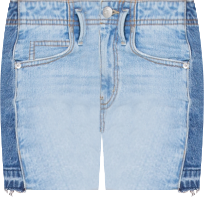Juniors' Westbrook Two-Wash Frayed Denim Shorts
