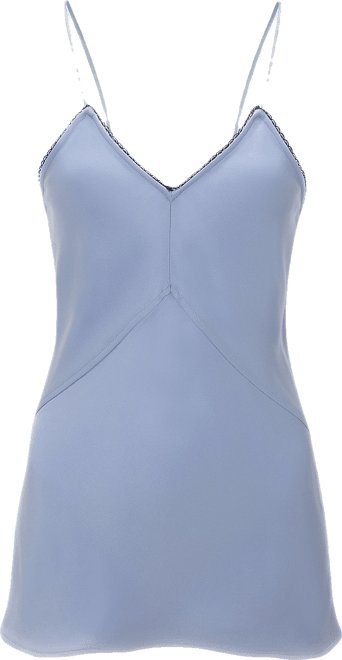 Lace Detail Cami Top In Delphinium Blue