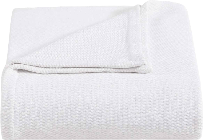 Solid Cotton Pique Blanket, Twin