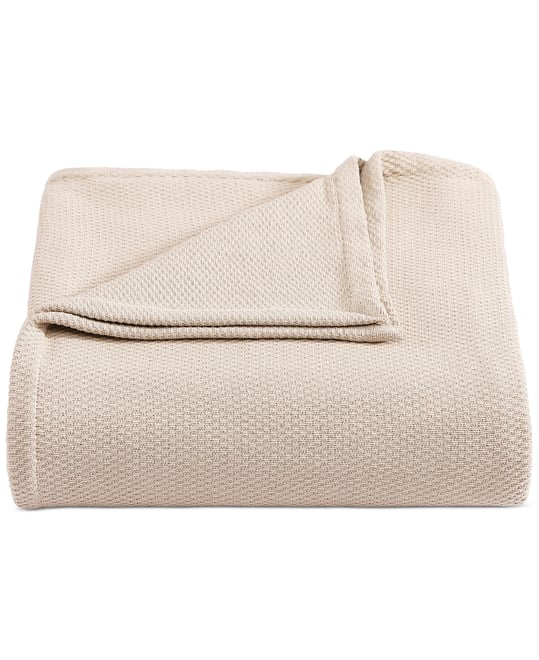 Solid Cotton Pique Blanket, Twin
