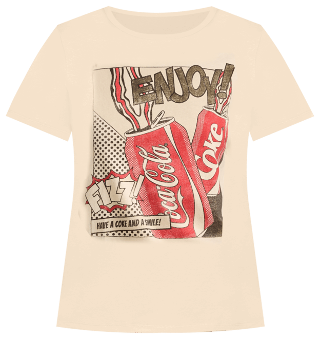 Women's Cotton Have A Coke And Smile Graphic T-Shirt