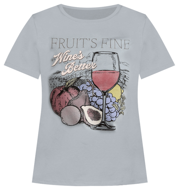 Women's Cotton Fruit Is Fine Graphic T-Shirt