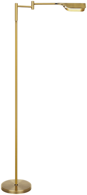 Leaf Modern Pharmacy Reading Led Floor Lamp with Adjustable Neck (53")