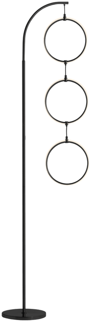 Nova Modern Hoops Led Floor Lamp with Color Changing Function (74")