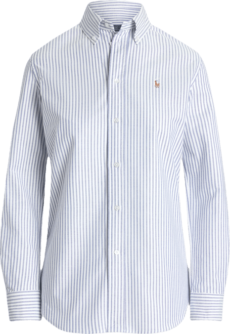 Women's Stretch Slim Fit Striped Oxford Shirt