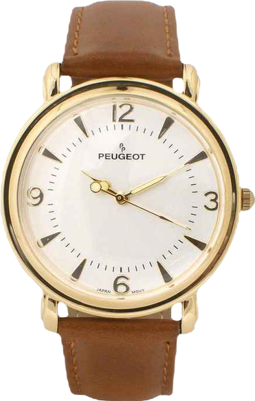 Men 38mm Gold Retro Design Calf Skin Leather Strap watch