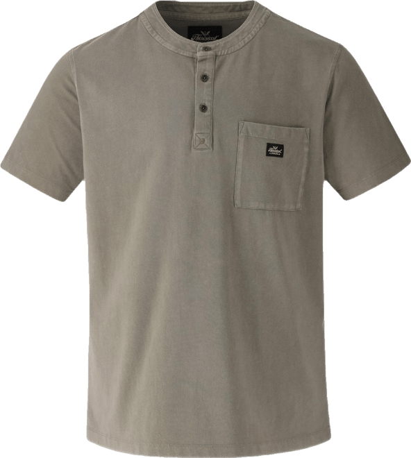 Men's Vintage Wash Short Sleeve Pocket Henley