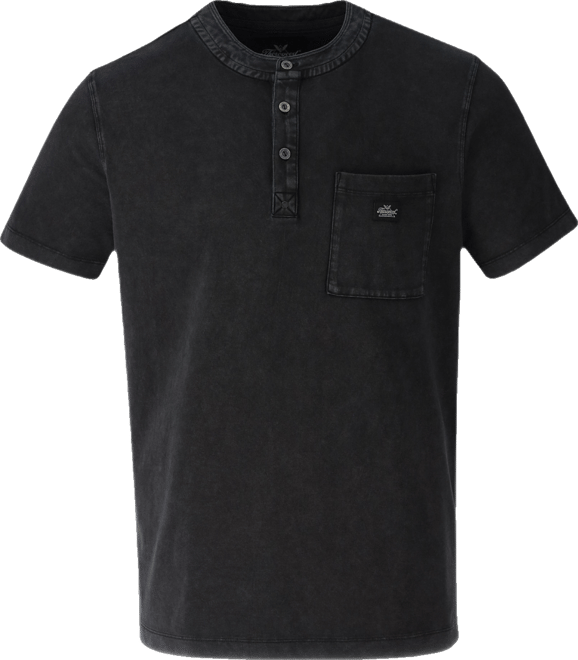 Men's Vintage Wash Short Sleeve Pocket Henley