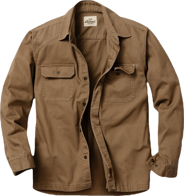 Men's Stone Wash Herringbone Button Up Overshirt