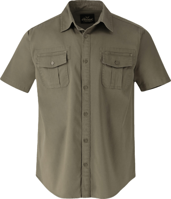 Men's Short Sleeve Utility Button Up Shirt