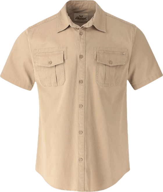 Men's Short Sleeve Utility Button Up Shirt