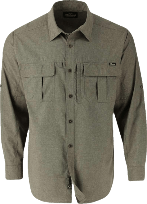 Men's Upf 30+ Long Sleeve All Season Convertible Work Shirt