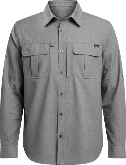 Men's Upf 30+ Long Sleeve All Season Convertible Work Shirt