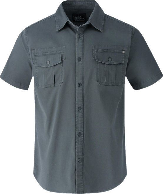 Big & Tall Men's Short Sleeve Utility Button Up Shirt