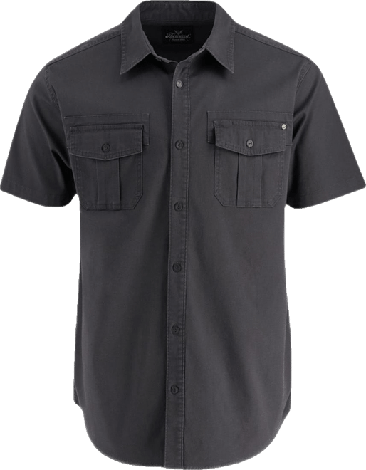 Big & Tall Men's Short Sleeve Utility Button Up Shirt