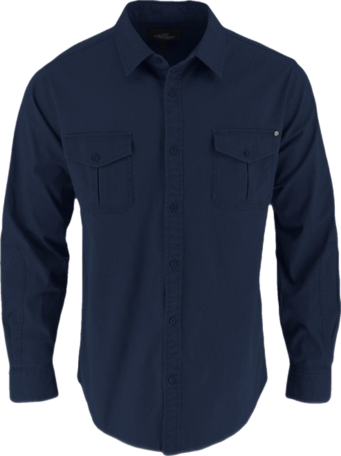 Men's Utility Stretch Shop Long Sleeve Button Down Shirt