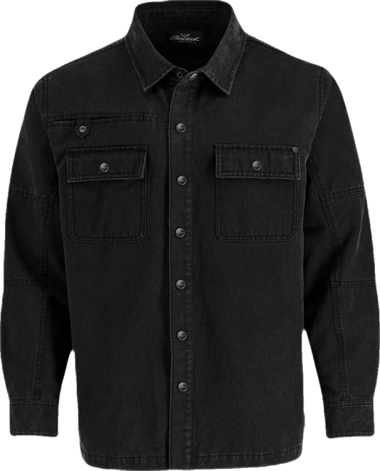 Men's Sueded Shirt Jacket Snap Up