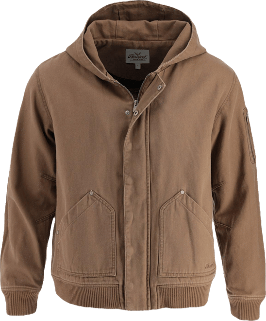 Big & Tall Heritage Stone Washed Canvas Hooded Bomber Jacket