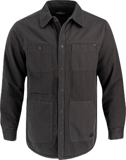 Big & Tall Crafted Herringbone Utility Shirt Jacket