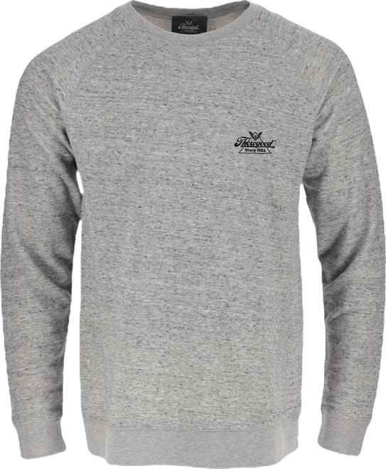 Men's Space Dye Raglan Long Sleeve Crewneck Pullover Shirt