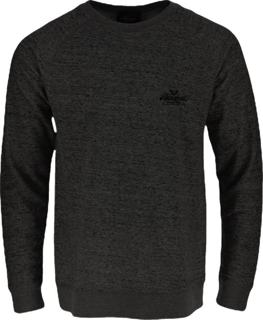 Men's Space Dye Raglan Long Sleeve Crewneck Pullover Shirt