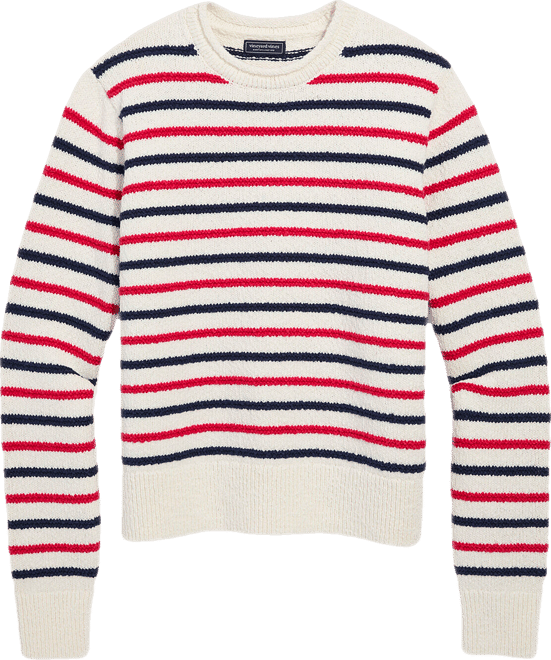 Cotton Stripe Crewneck Sweater