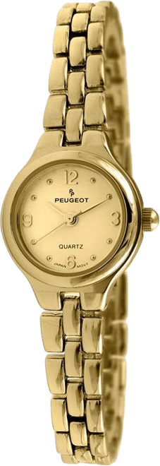 Women's 22mm Gold Dial Round Self-Adjust Link Bracelet Watch