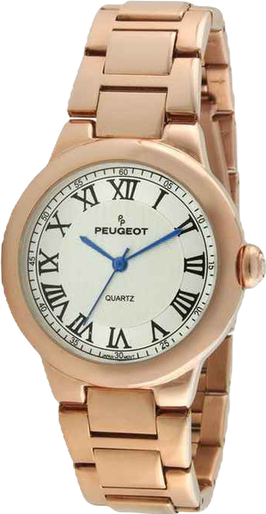 Women's Rose Gold Plated 36mm Round Tank Steel Bracelet Watch