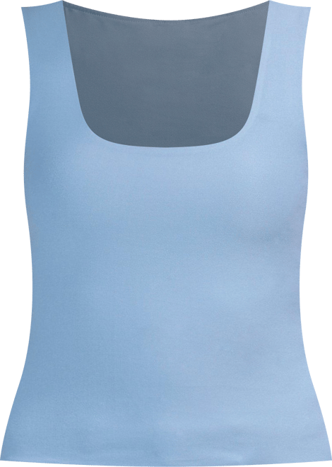 Derek Heart Juniors Double Layer Square Neck Tank Top