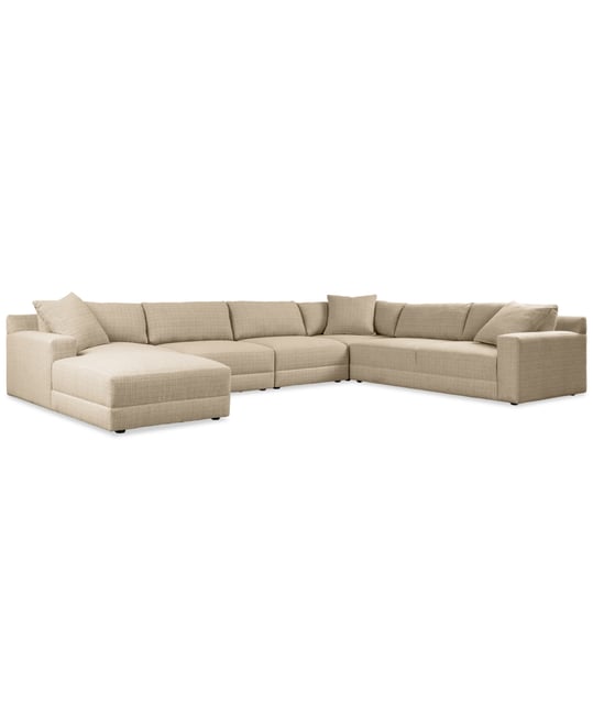 Mayela 5-Pc. Fabric Chaise Sectional, Exclusively at Macy's